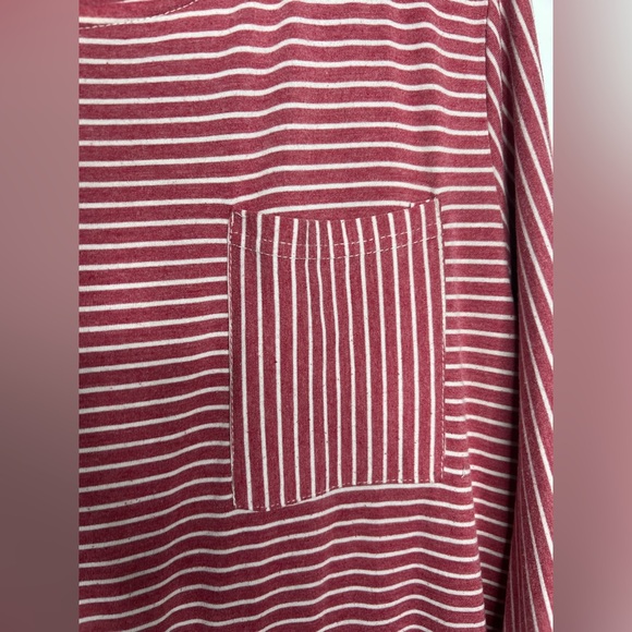 MEROKEETY Striped High Waist T Shirt Midi Dress with Pockets Size Large/X-Large - Picture 4 of 9